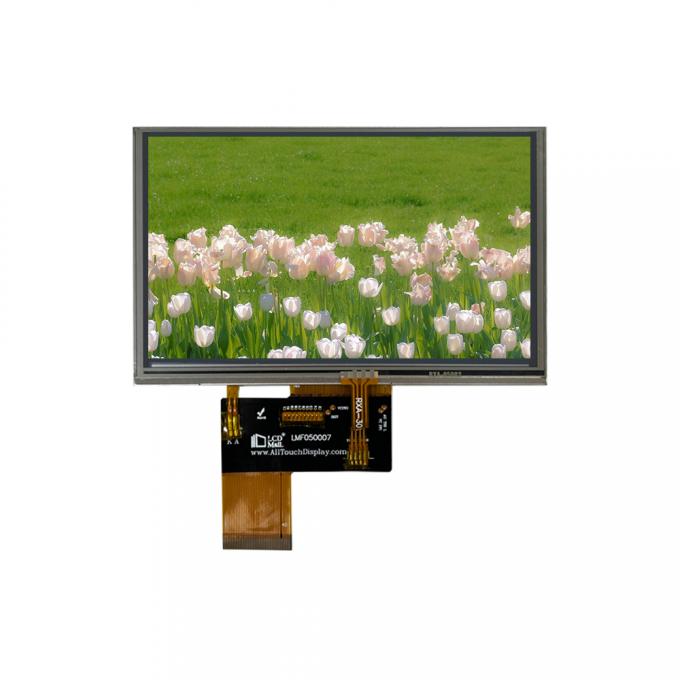 5.0 Inch Landscape TFT LCD Display 800*480 Çözünürlüğü 550nits 40pin RGB Arayüzü Akıllı Ev İçin Kapasitif Dokunmatik Panel 0