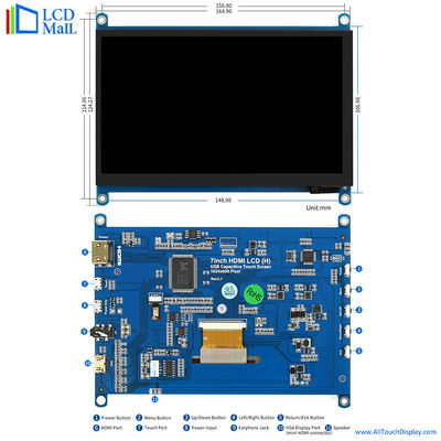 satın al 7 inç HDMI TFT Ekranı 1024*600 Nokta HDM Arayüzü 6 Saat Görüntüleme online manufacture